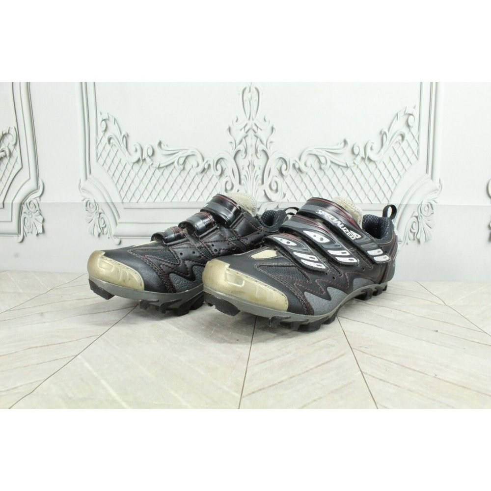 Specialized Black Leather Hook & Loop Mountain Bike Cycling Shoes 9.5-10 - Picture 2 of 10